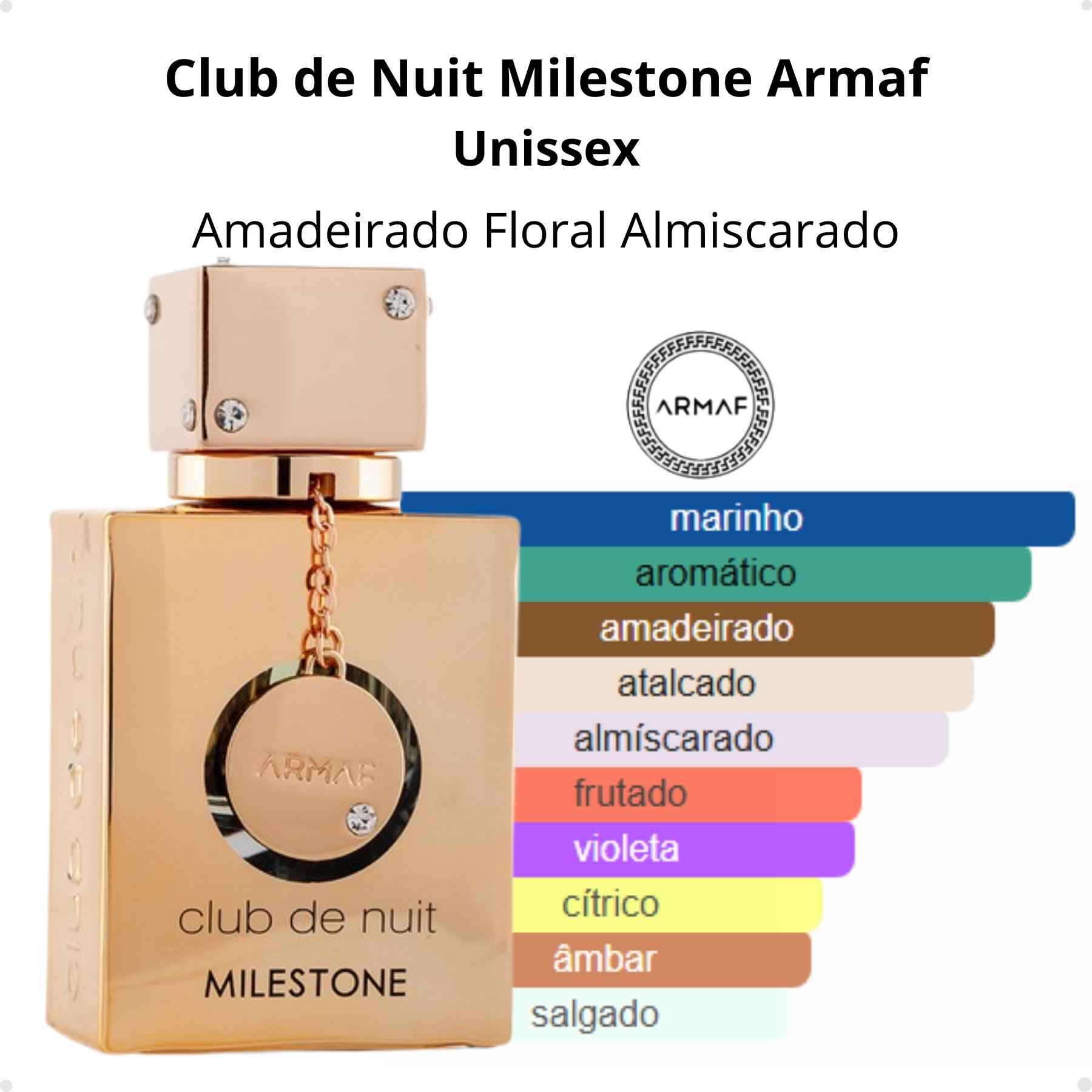 Perfume Arabe Masculino Armaf Club De Nuit Milestone EDP 105ml - Imagem 2