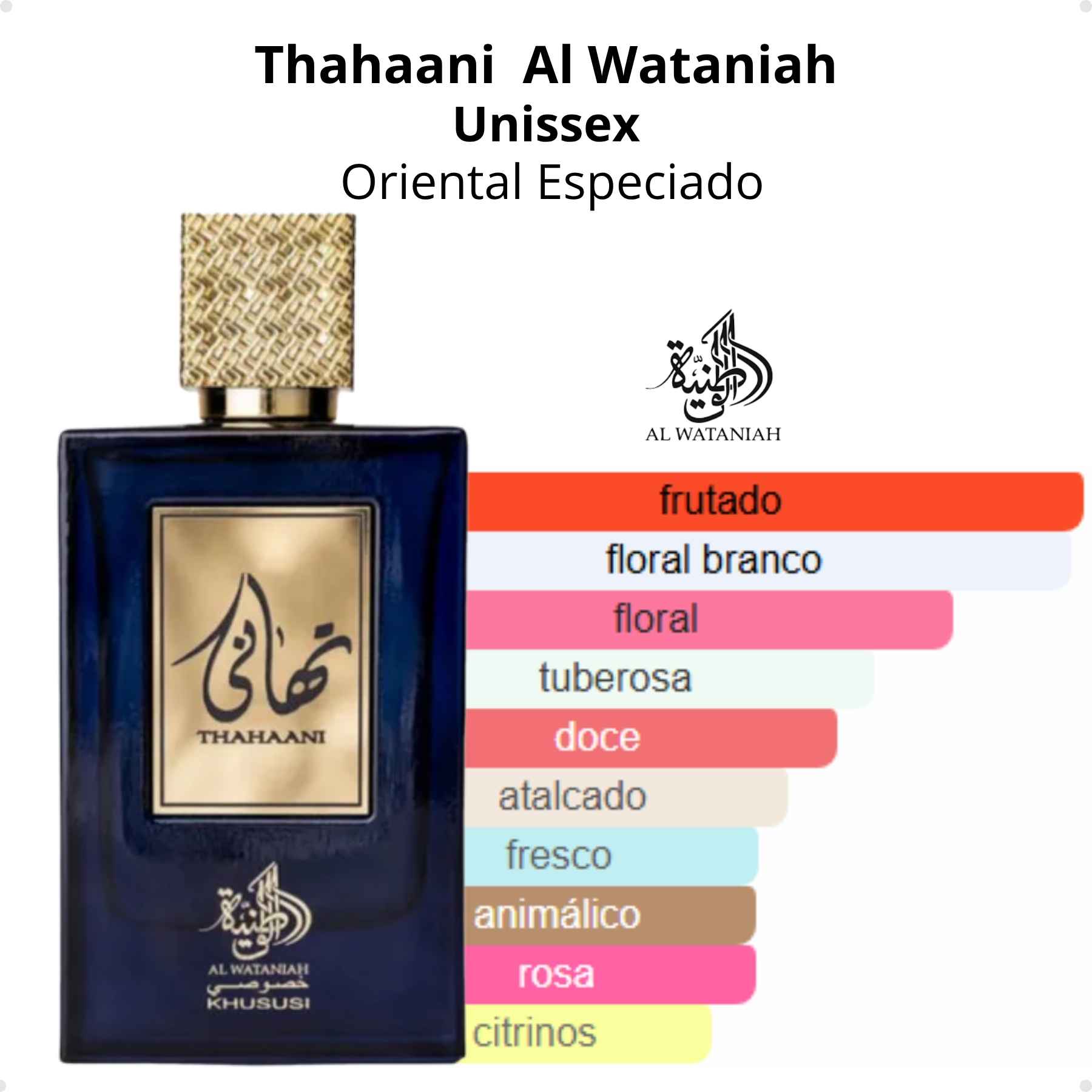 Perfume Arabe Compartilhável Thahaani Al Wataniah EDP 100ml - Imagem 2
