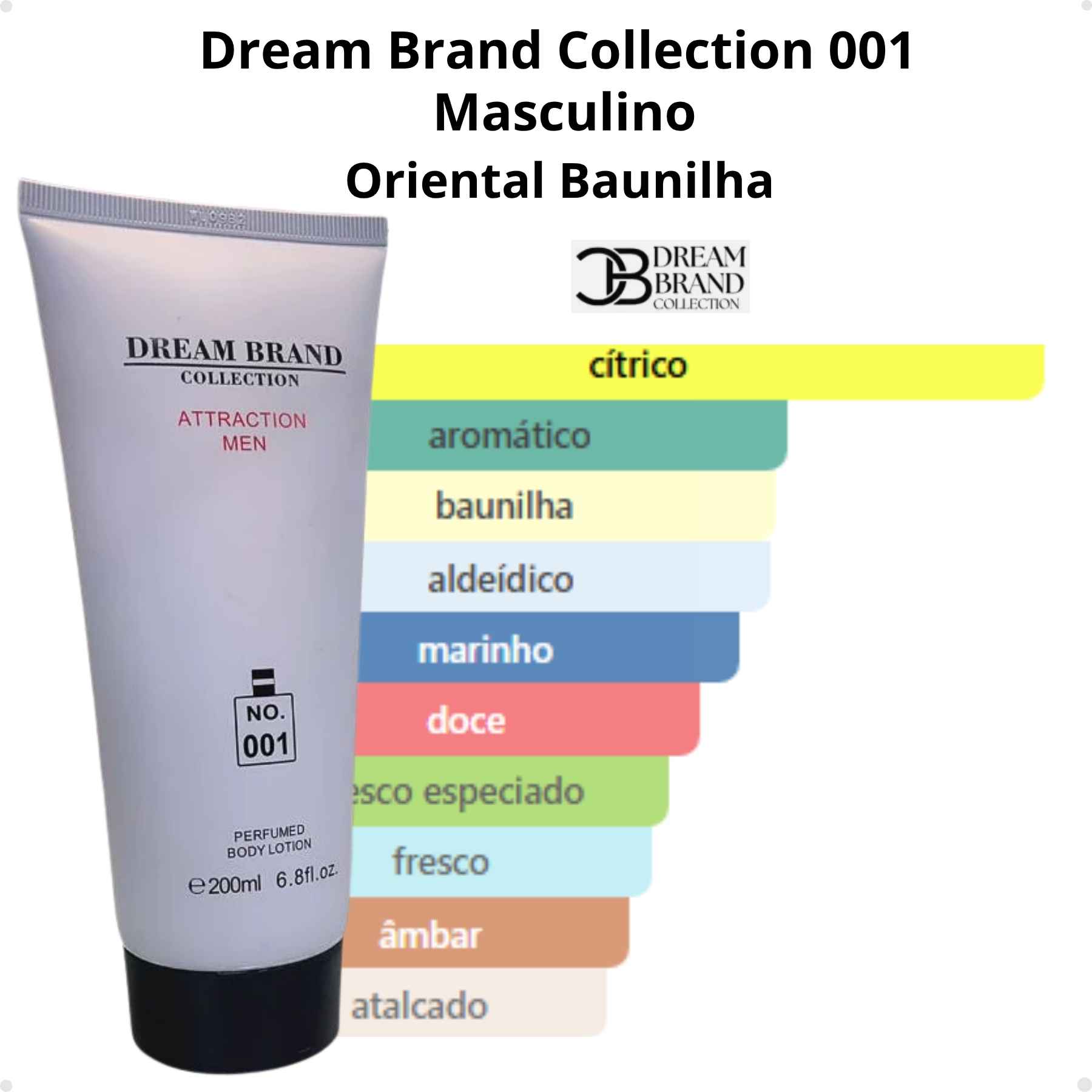 Brand Collection 001 - Creme Hidratante - Atraction Men - 200ml - Imagem 2