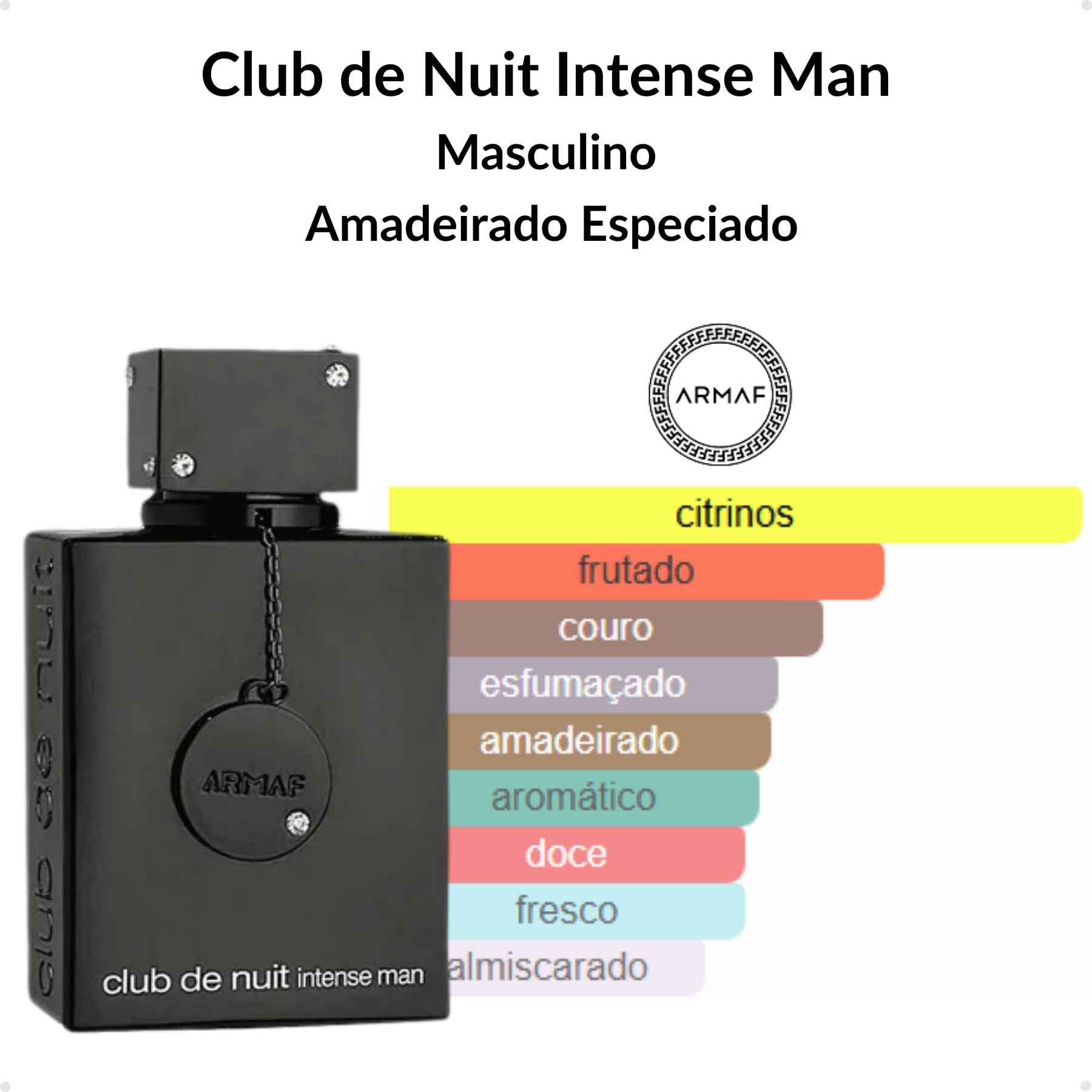 Perfume Arabe Masculino Armaf Club De Nuit Intense EDT 105ml - Imagem 2