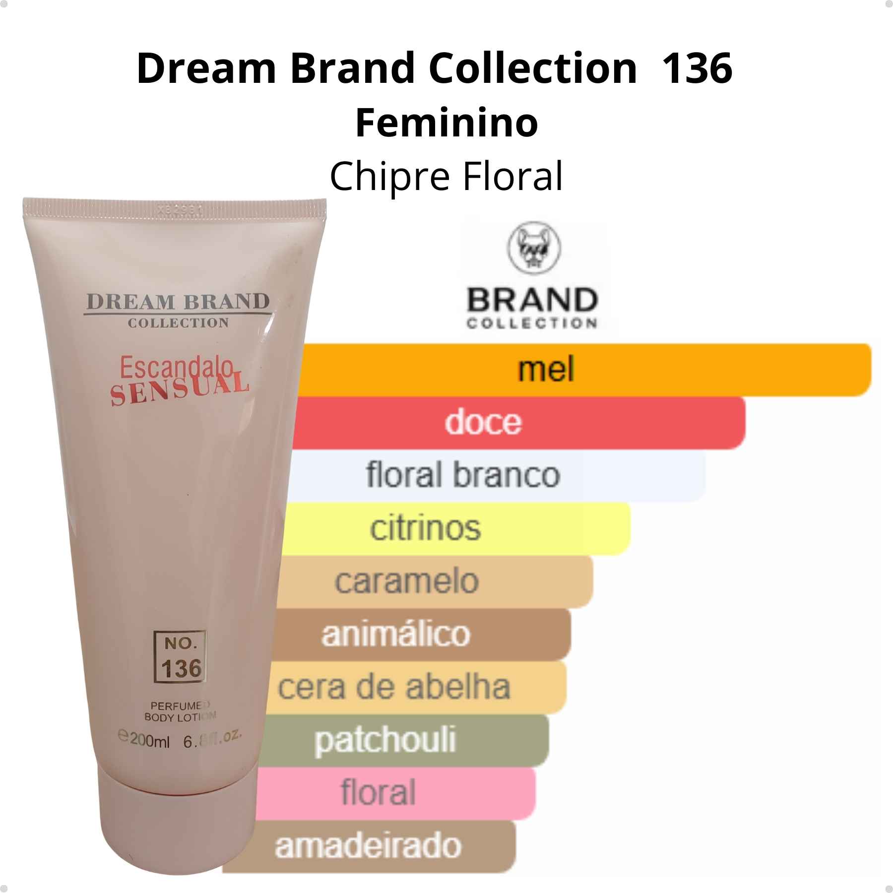 Brand Collection 136 - Creme - Escandalo Sensual - 200ml - Imagem 2