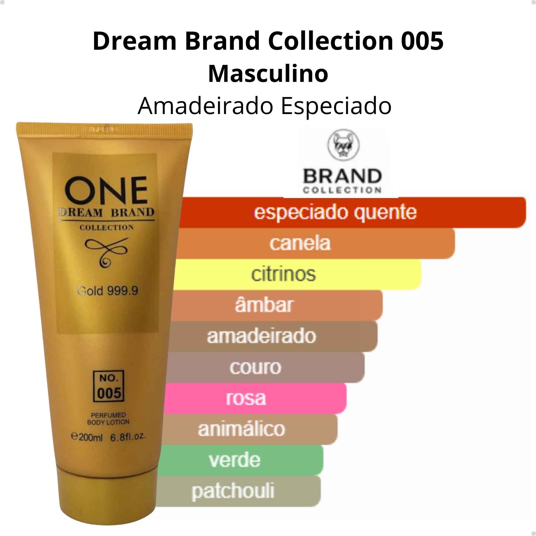 Loção Hidratante Creme Dream Brand Collection 005 Masculino 200ml - Imagem 2
