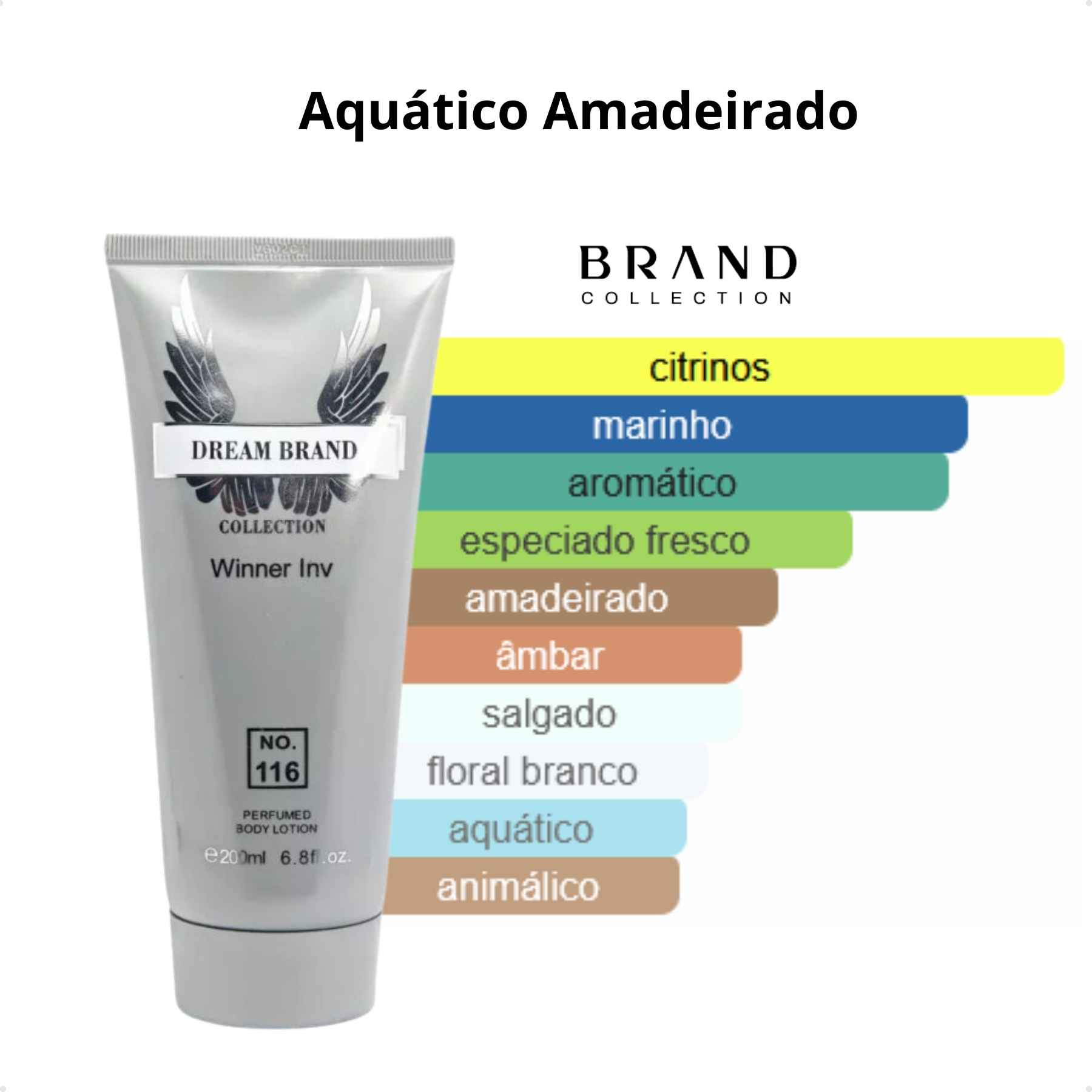Loção Hidratante Creme Corporal Dream Brand Collection 116 Masculino 200ml - Imagem 2