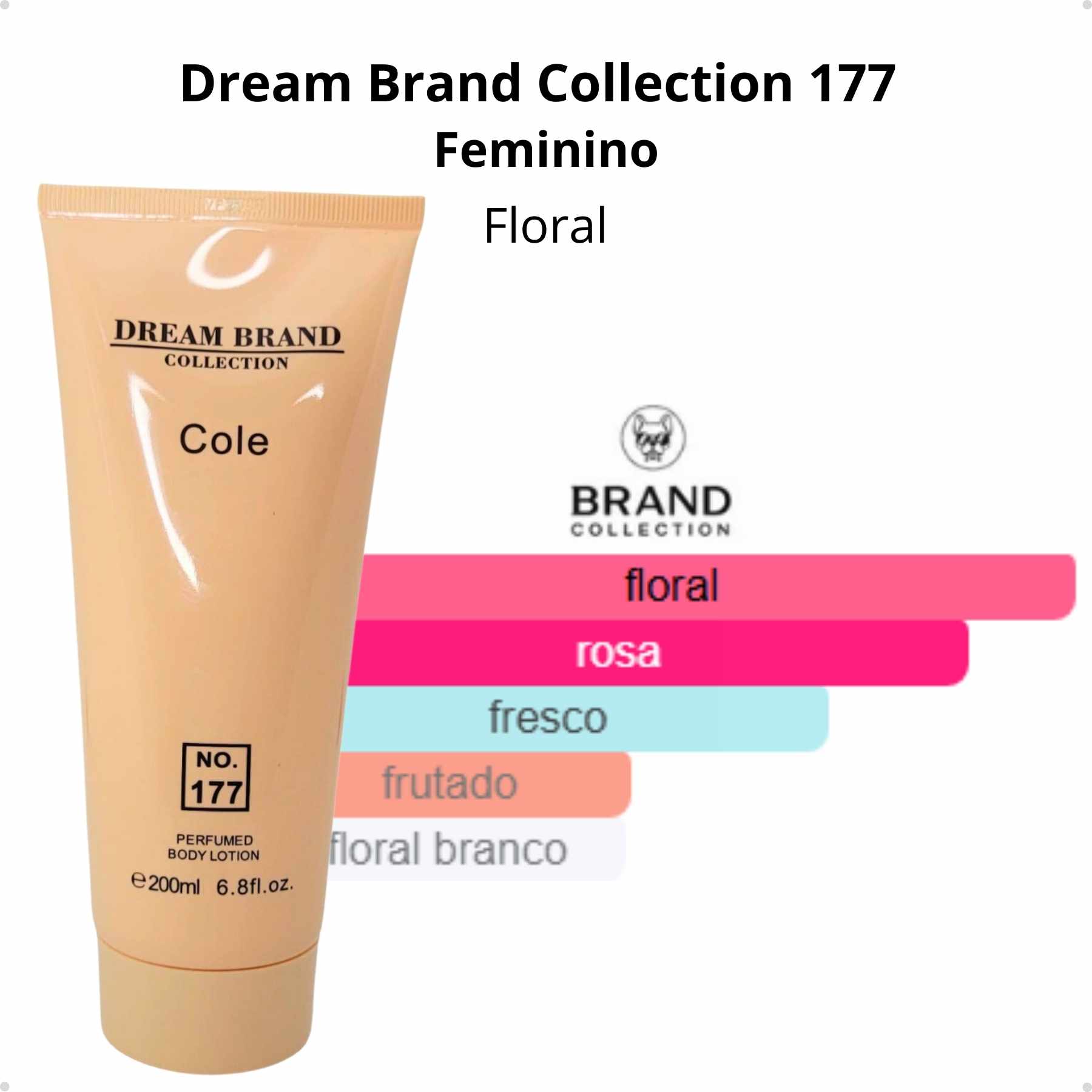 Creme Hidratante Perfumado Brand Collection 177 Fem 200ml - Imagem 2
