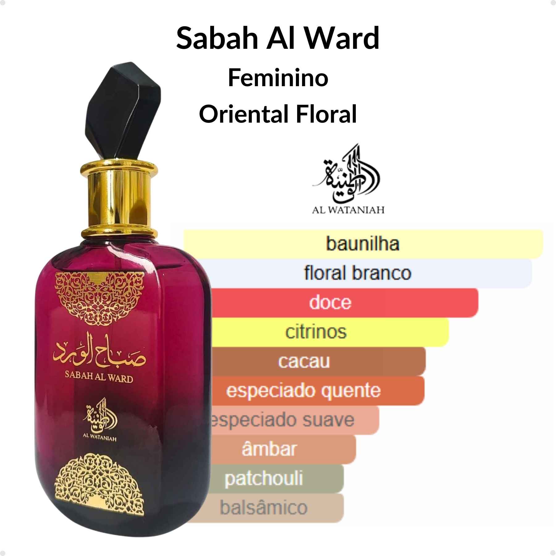 Perfume Arabe Feminino Sabah Al Ward EDP 100ml - Imagem 2